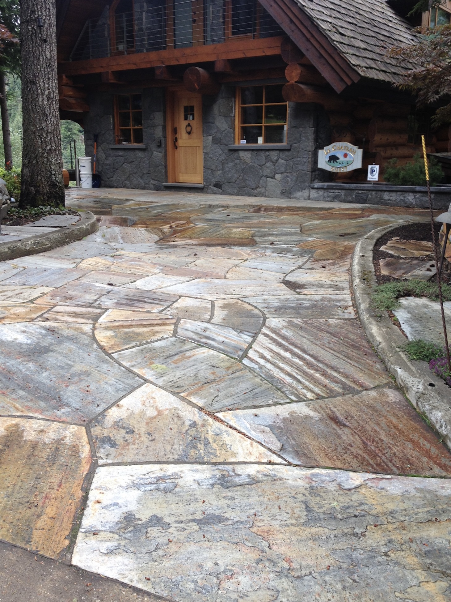 Stone driveway