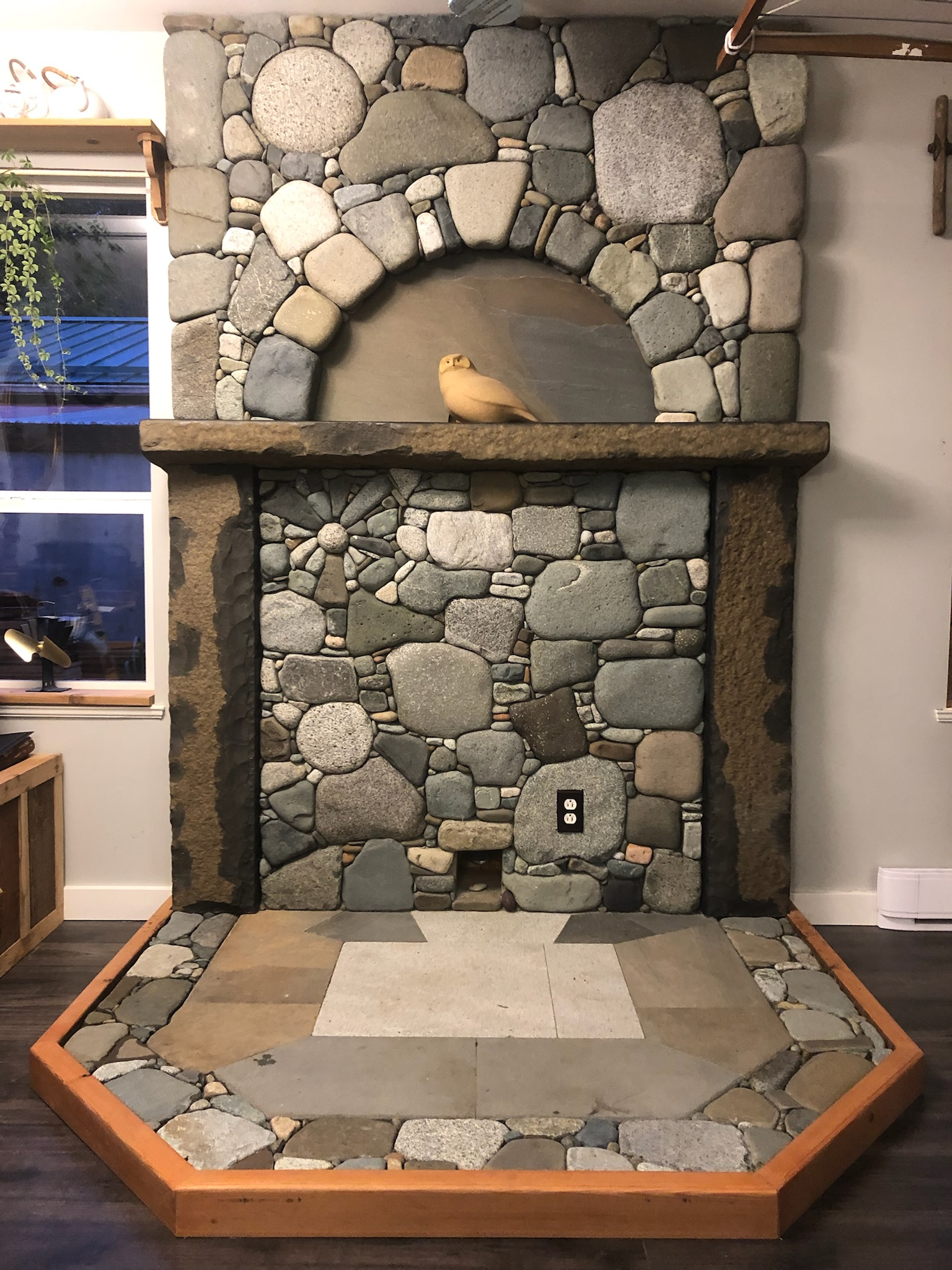 Natural fireplace finished